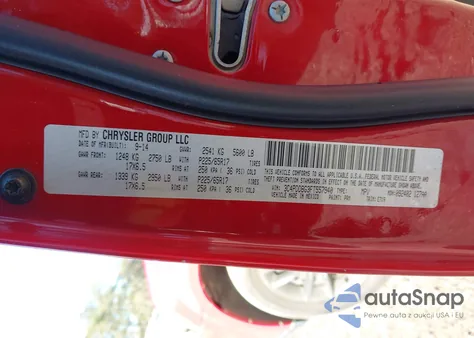 2015 Dodge Journey Sxt из США, поврежденный, VIN 3C4PDDBG3FT557940